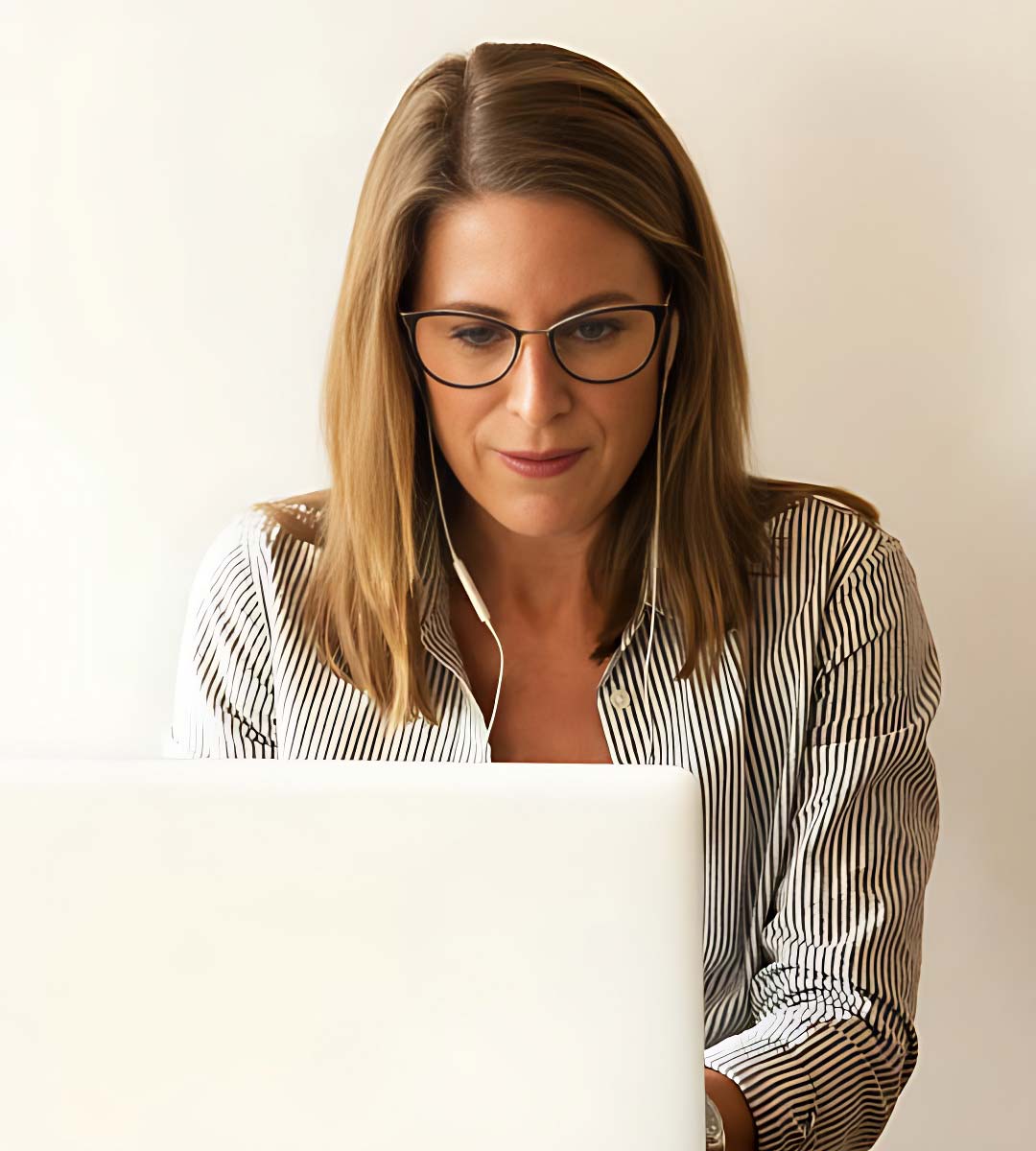 Woman Working on Laptop